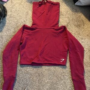 Gymshark Red Cropped Hoodie